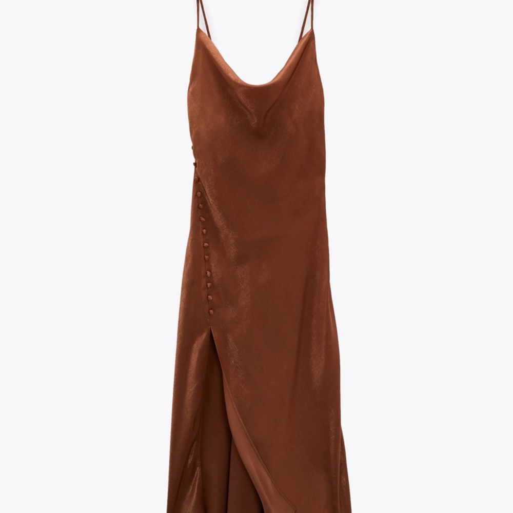 Zara satin lingerie style dress